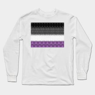 Spirograph Patterned Asexual Flag Long Sleeve T-Shirt